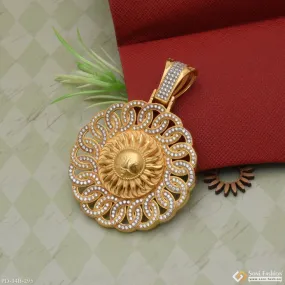 1 Gram Gold Forming Sun with Diamond Gorgeous Design Pendant for Men - Style B295