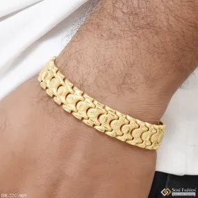 1 Gram Gold Plated Bahubali Attention-Getting Design Bracelet for Men - Style C969