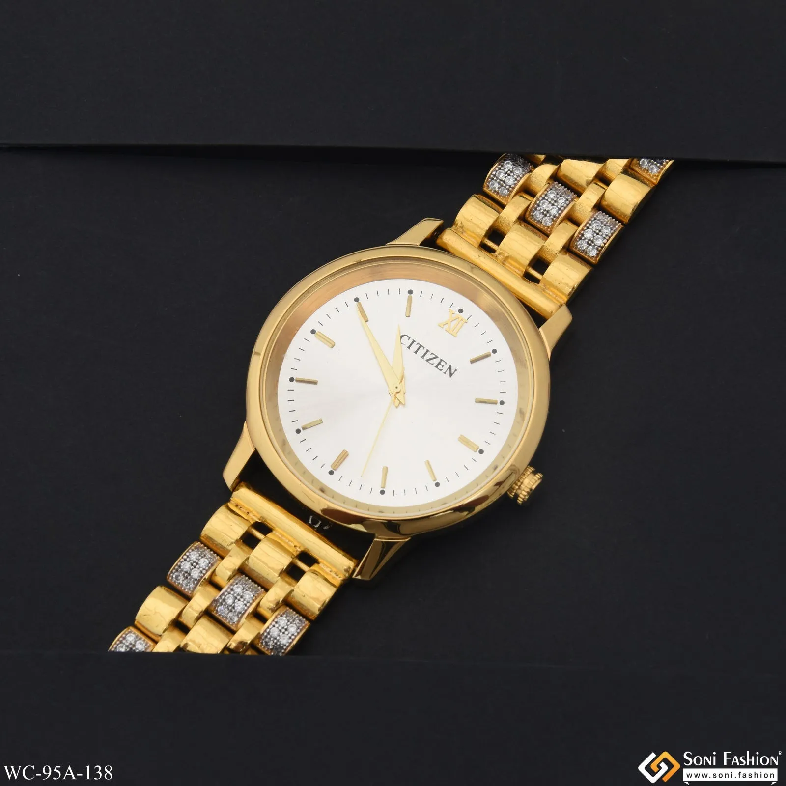 1 Gram Gold Plated Decorative Design Best Quality Watch for Men - Style A138