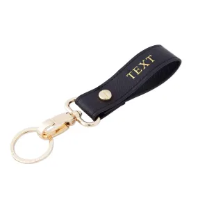 Black - Saffiano Keychain