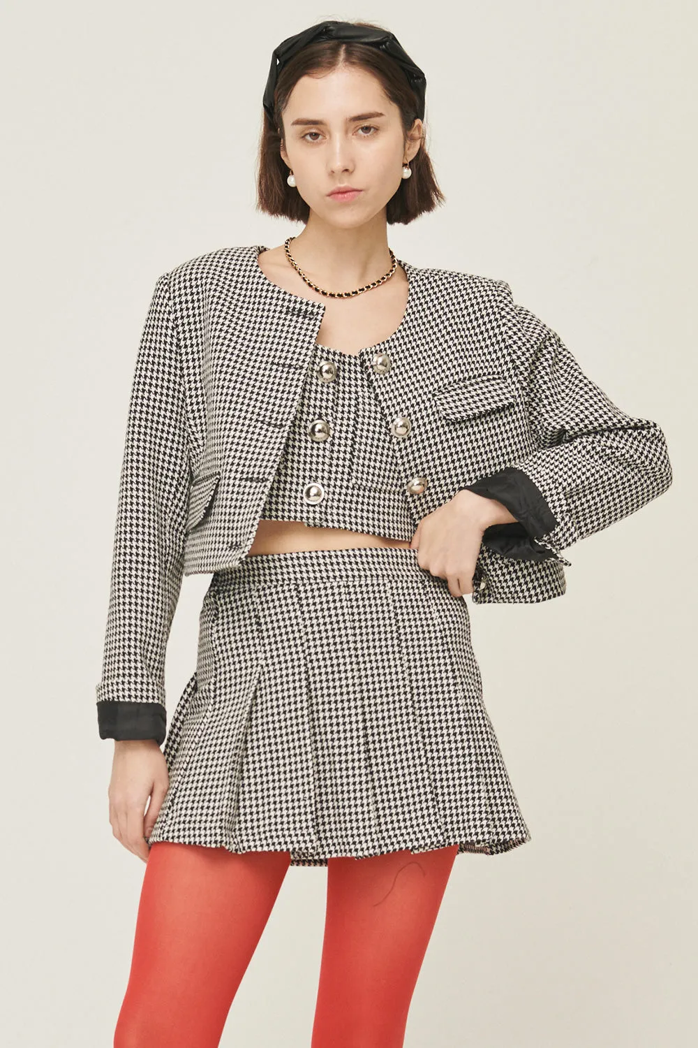 Haley Houndstooth Jacket