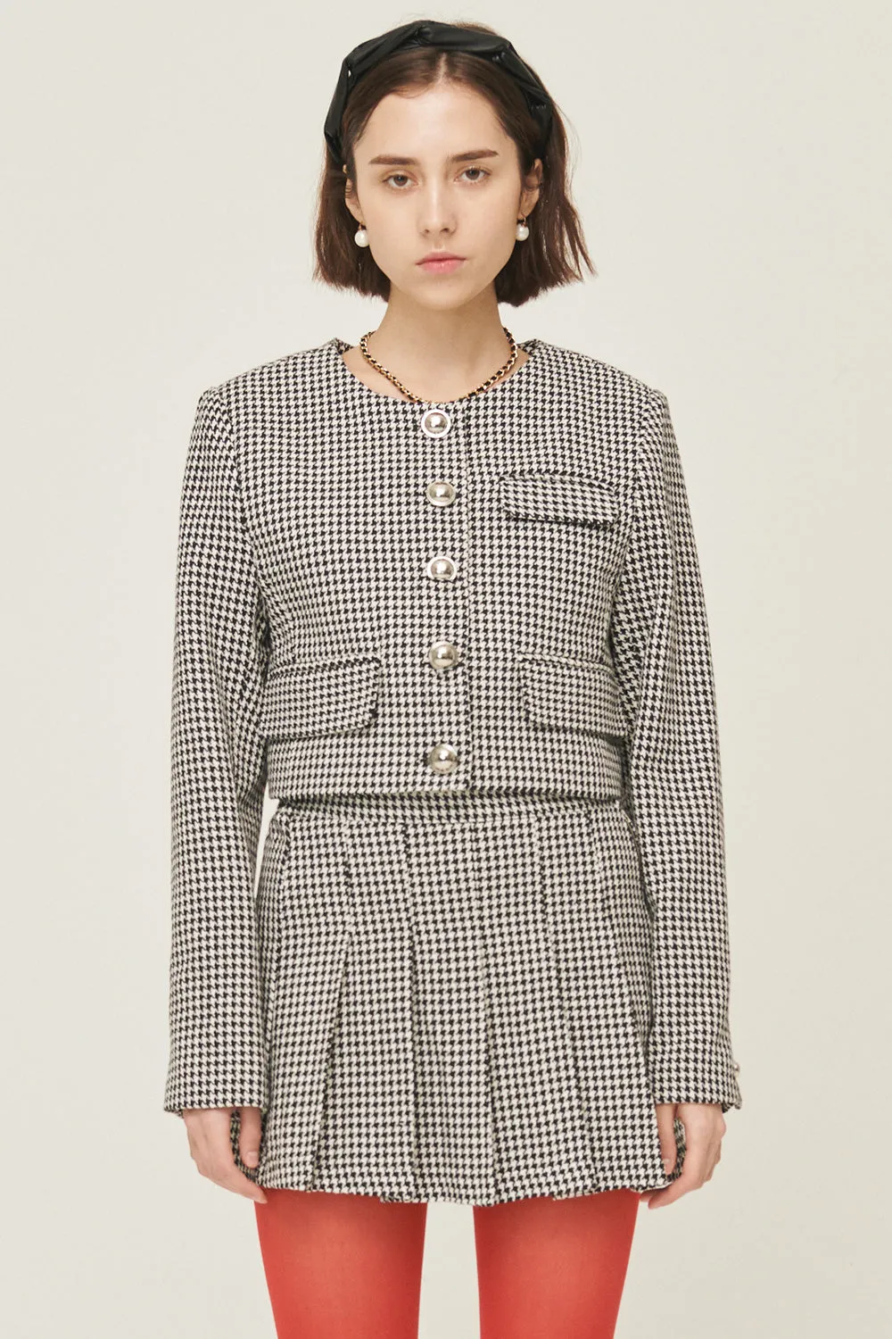 Haley Houndstooth Jacket