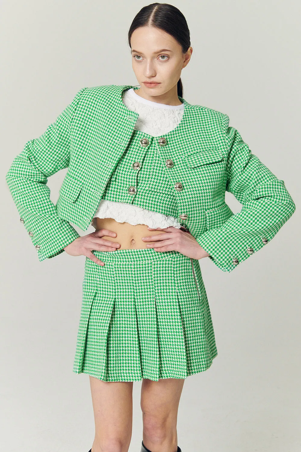 Haley Houndstooth Jacket