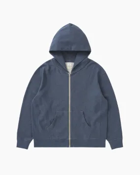 Heather Full Zip Hoodie Blue