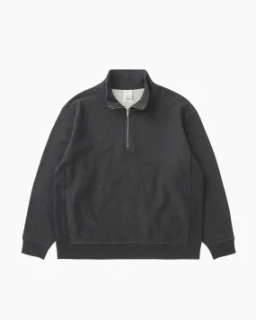 Heather Half Zip Pullover Black