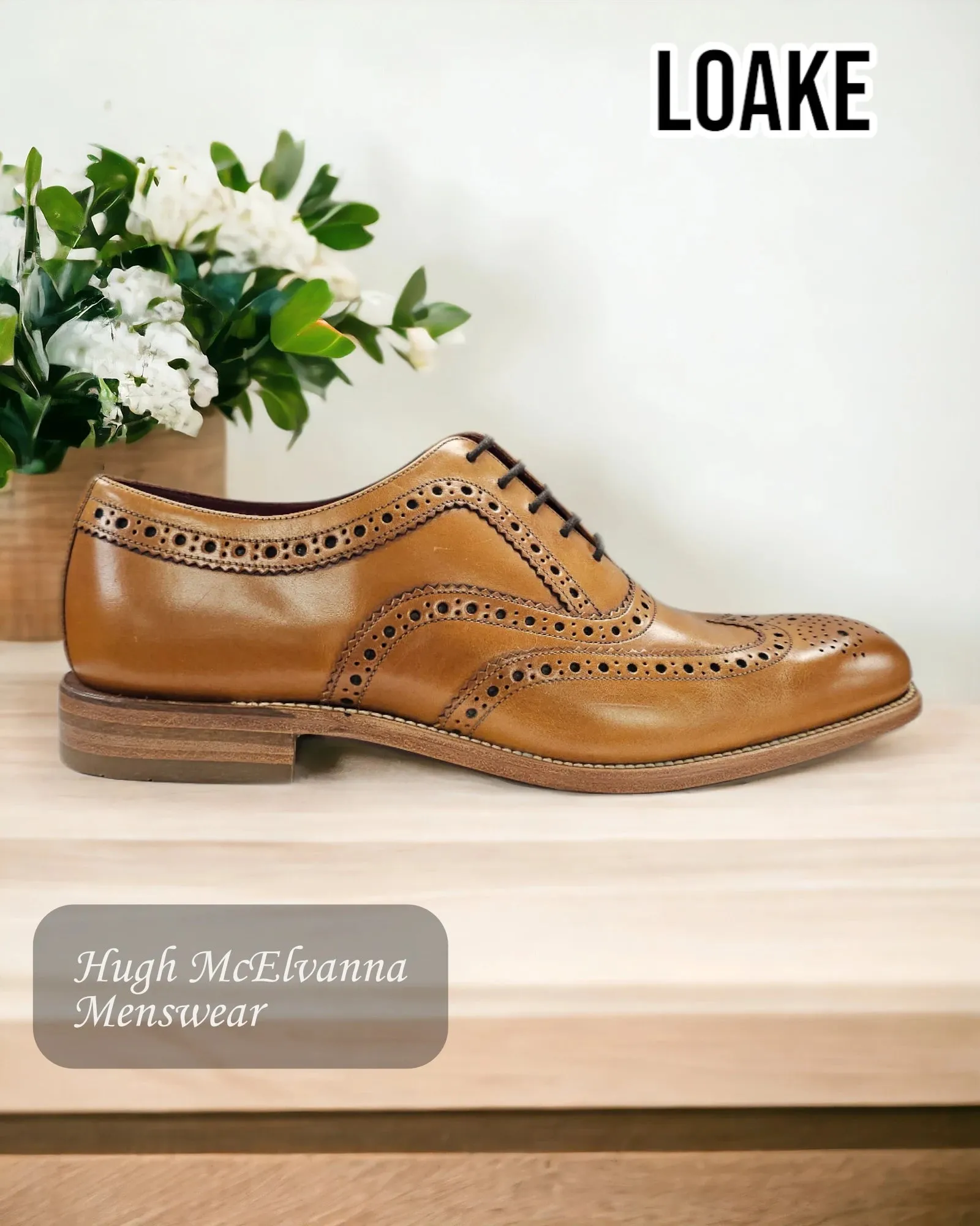 Loake FEARNLEY Tan Laced Shoe