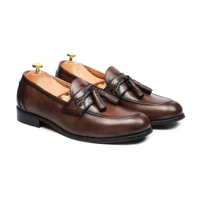 Oklahoma- Men's Brown Patina Calf leather Loafer